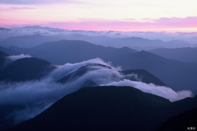 Sea of clouds at the summit of Ibukiyama