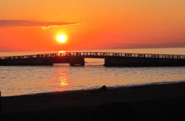 天然豊浦温泉しおさい　休憩室からのながめ