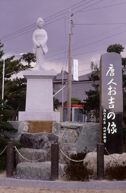 Monument of Karato Yoshide fabric