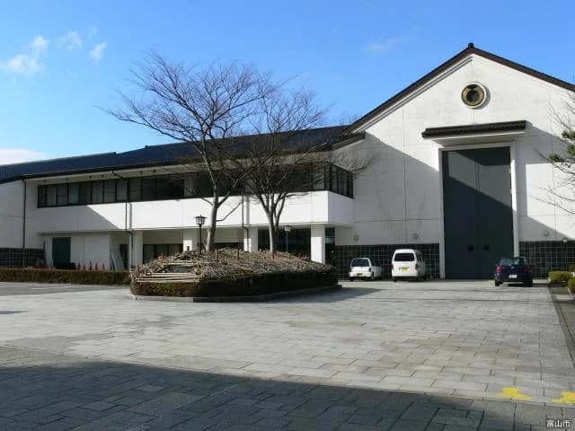 In front of the exhibition hall