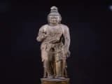 Wooden standing statue of Gekko Bosatsu