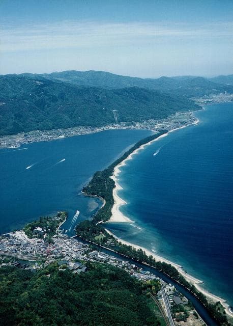 A photo above Amanohashidate