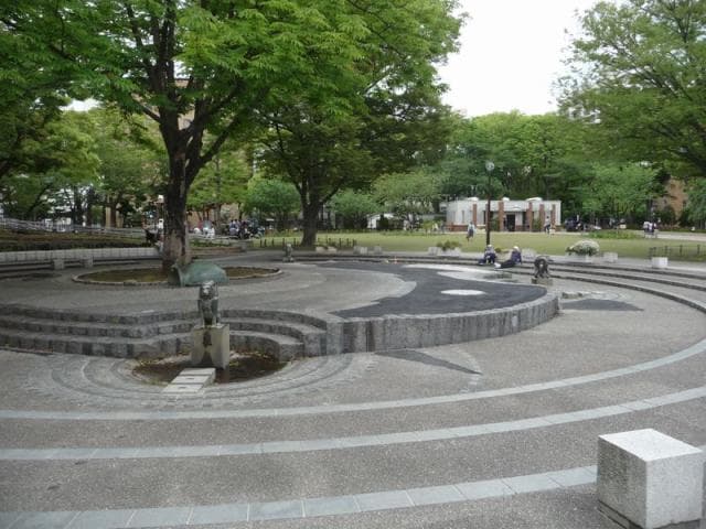 A plaza of water