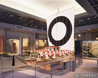 The Hiryu Maru model of the permanent exhibition room