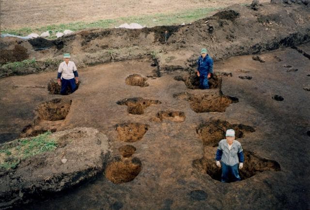Excavation scenery Large building pillar hole
