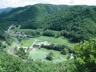 Full view of Honbetsu Park from the observation deck