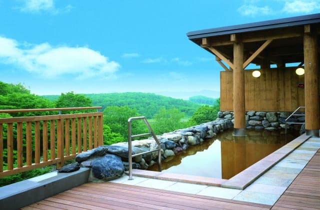 Natural hot spring forest