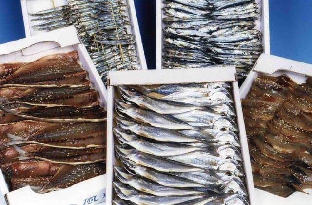 Dried fish of horse mackerel sardine hagi, chilimen