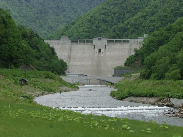 Downstream of Satsunai Dam