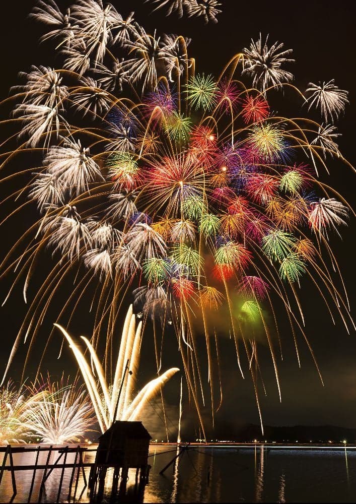 Suigo Festival Lake Fireworks