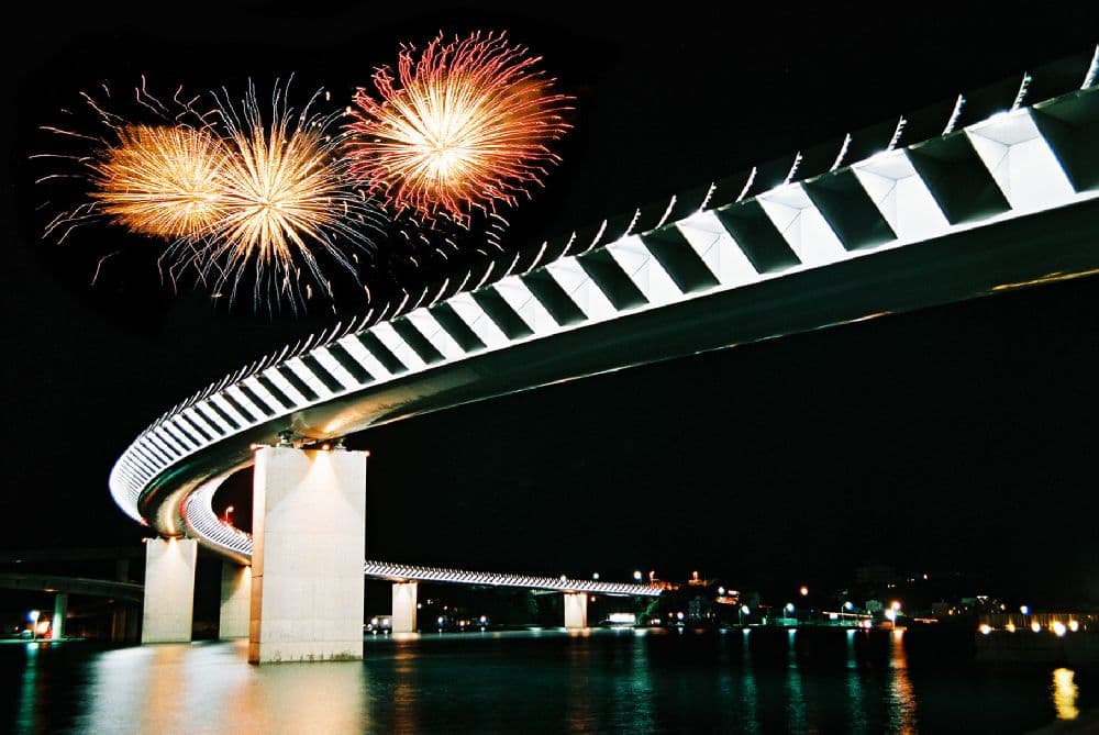 Fireworks Festival in Ushibuka, Port Town