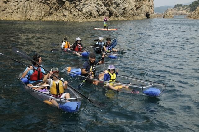 Clear canoe