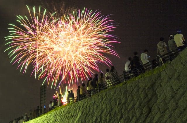 笛吹川県下納涼花火大会①
