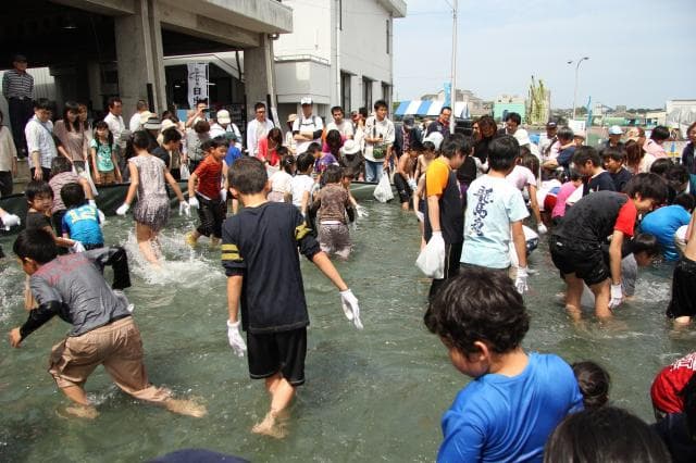 お魚つかみ取り