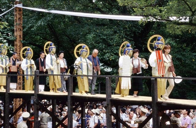 九品仏お面かぶり