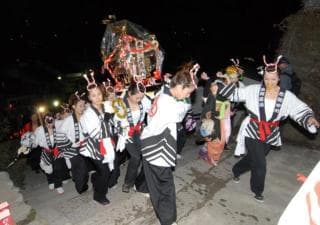 Kamioka's first Kompira evening festival
