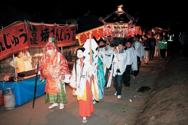 Night festival at Mishima-jinja Shrine