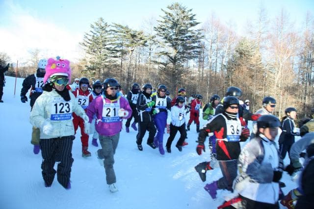 Immediately after the start of the ice triathlon