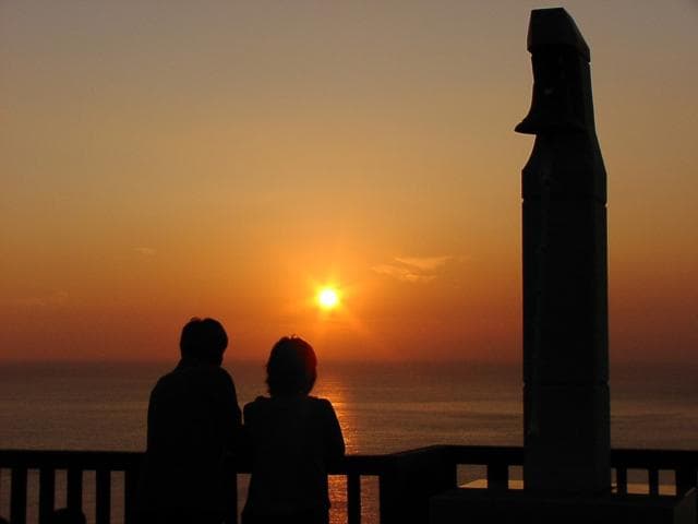 恋人岬（夕日）