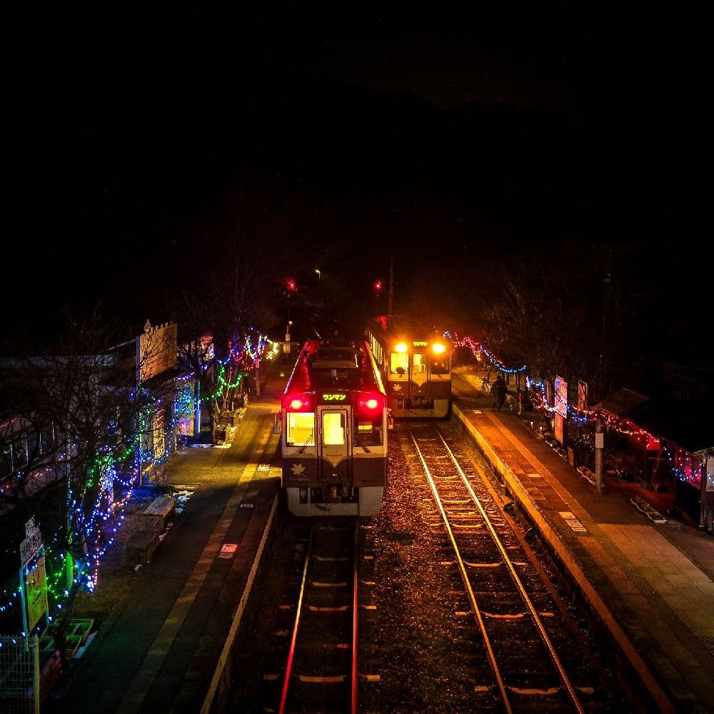 Watarase Keikoku Railway Station Illumination Project