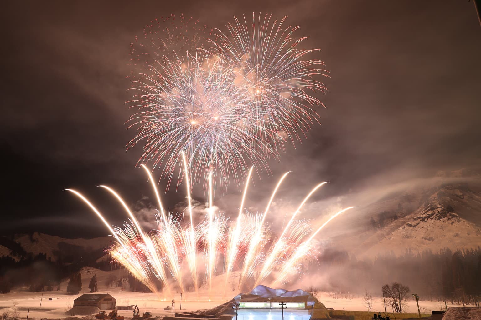 The 51st Tadami Hometown Snow Festival Prayer Fireworks Festival