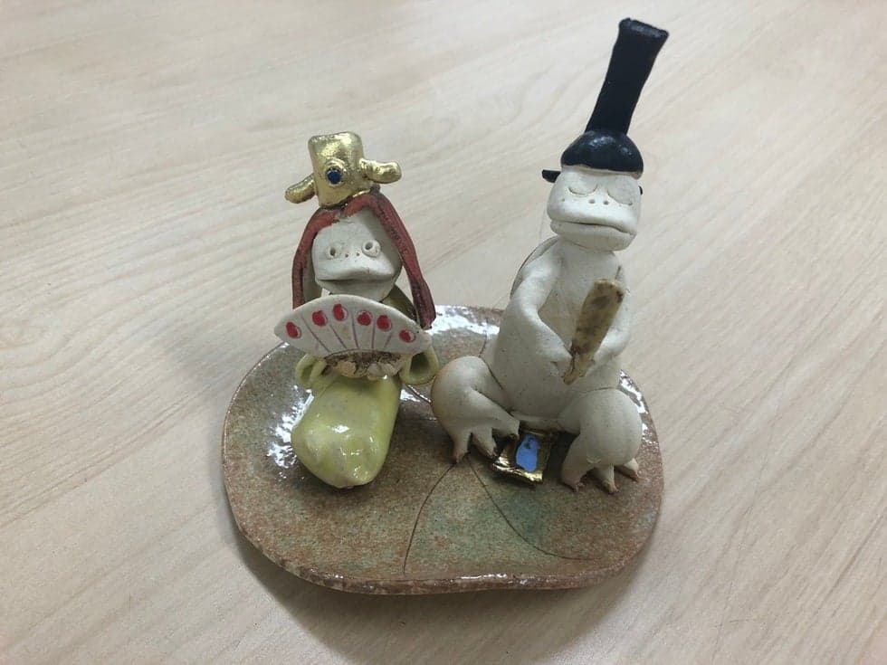 A lot of works by "Nozaki Yugado", who has a workshop in the city, are also exhibited.