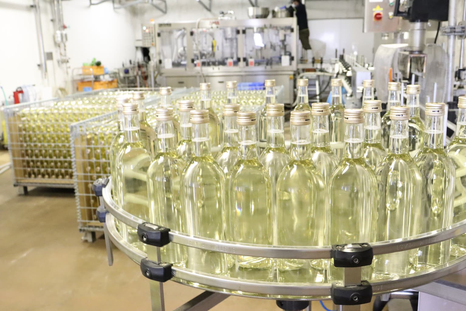 Before the wine label is affixed