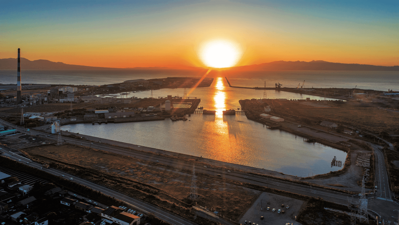 Sunset from Mitsuike Port