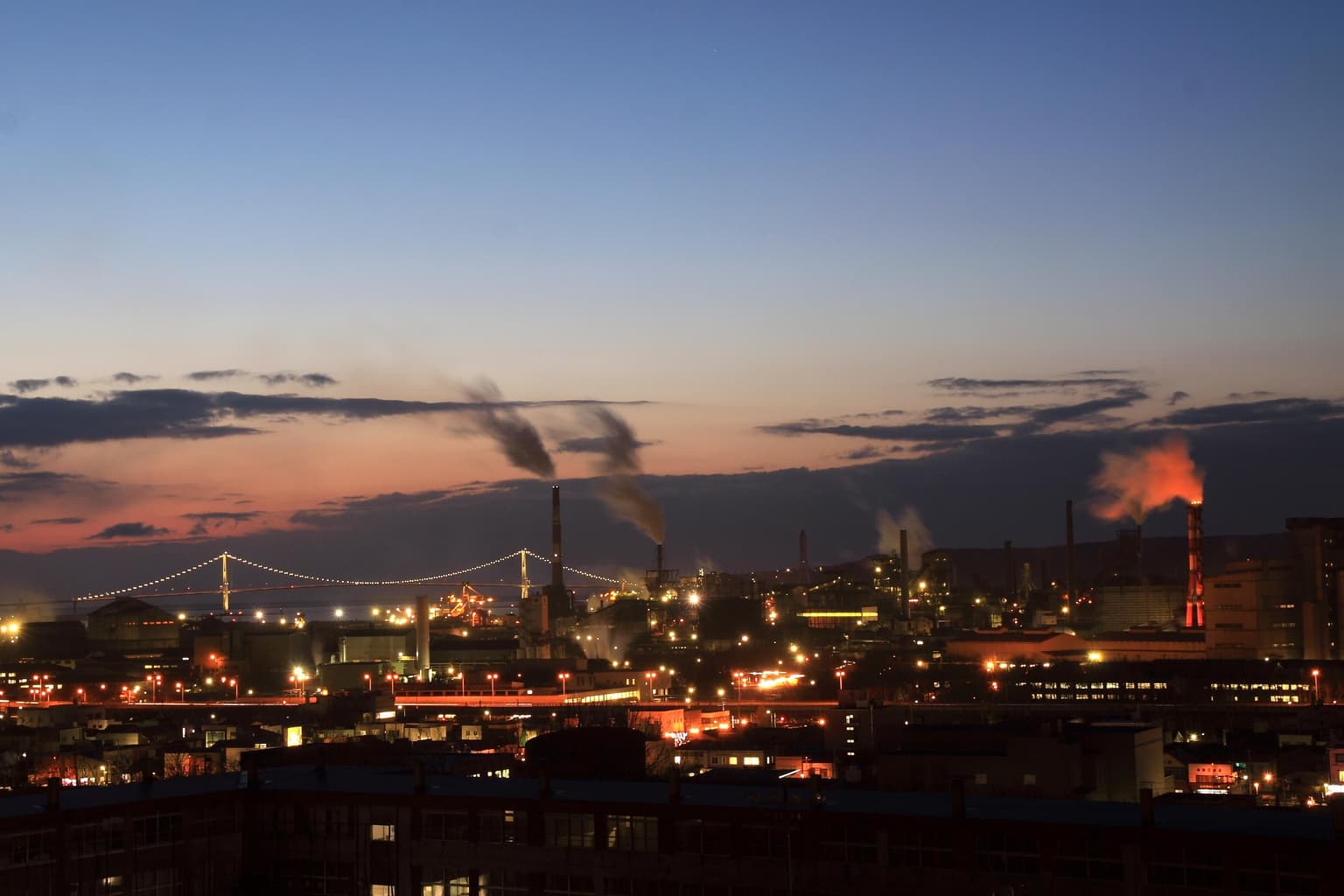 潮見公園展望台からの眺め（北海道室蘭市）