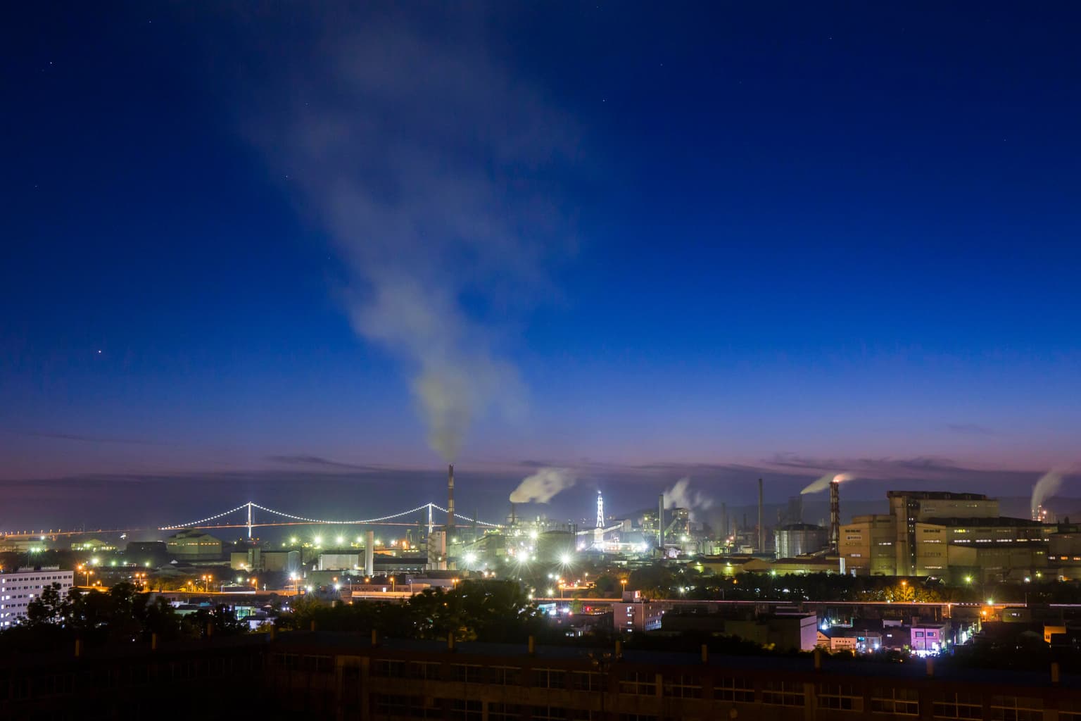 潮見公園展望台からの眺め（北海道室蘭市）