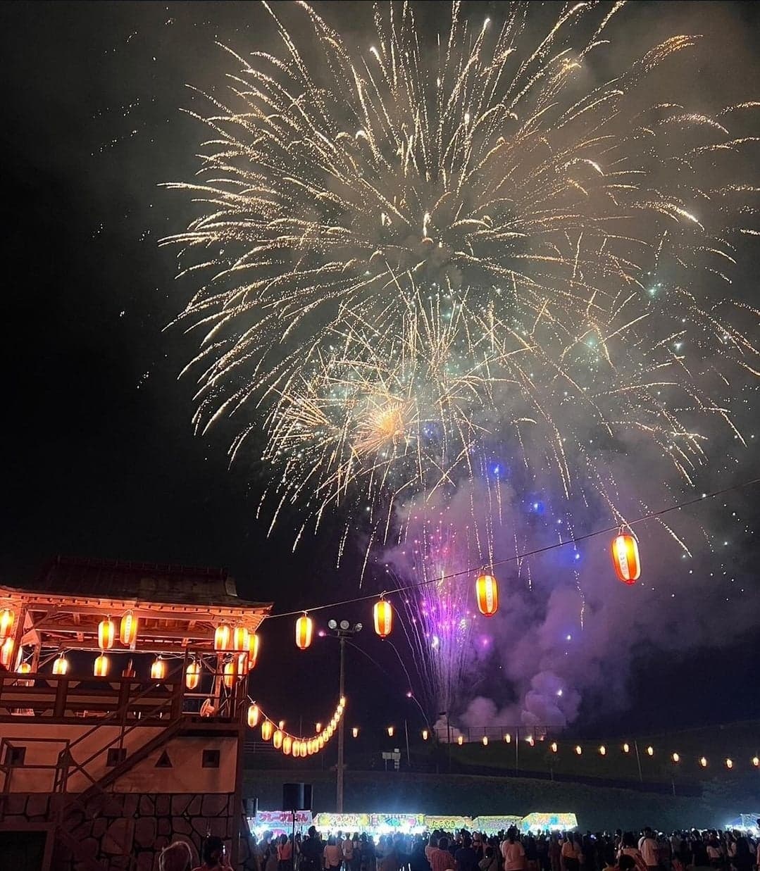 Oldness and Kawara Summer Festival Bon Dance Festival _Fireworks