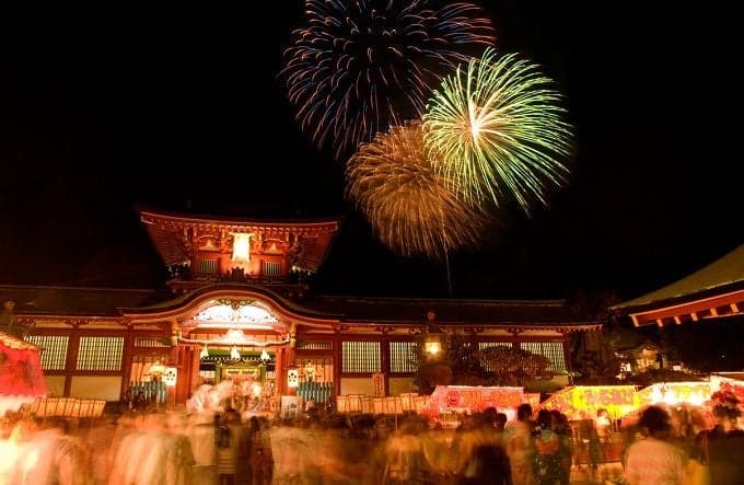 Hofu Tenman-gu Shrine Summer Festival Fireworks Festival
