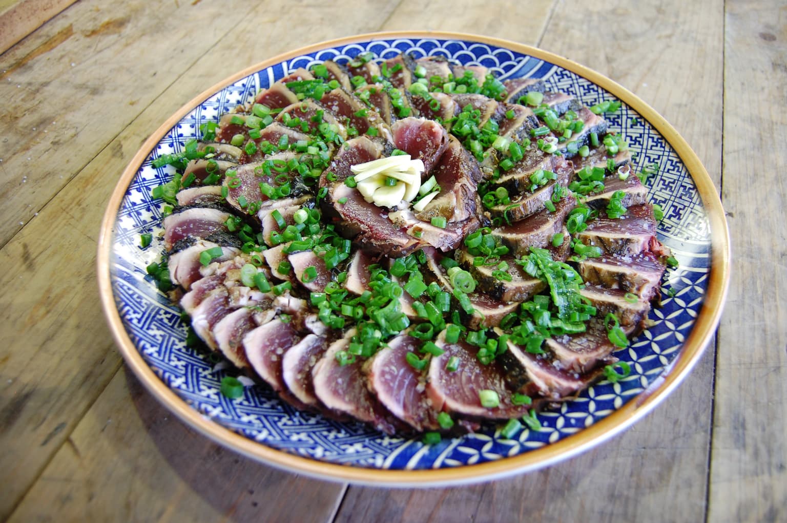 カツオのわら焼きタタキづくり体験