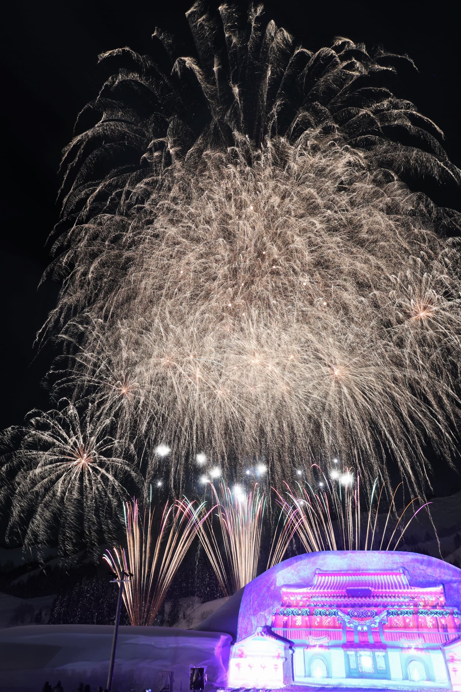 The 51st Tadami Hometown Snow Festival Prayer Fireworks Festival
