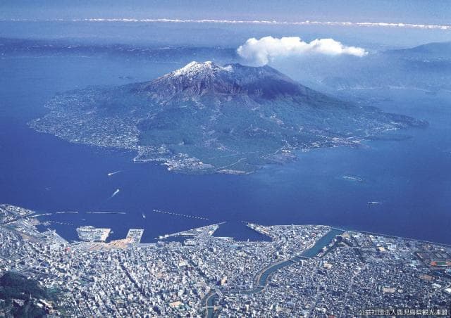 Sakurajima aerial photography