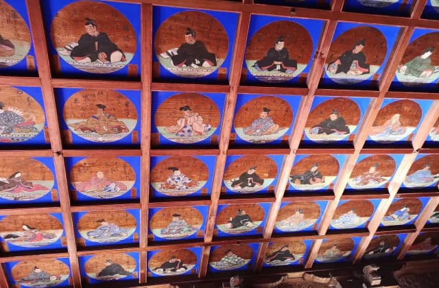 Takatori Tenman-gu Shrine Lattice Ceiling Painting
