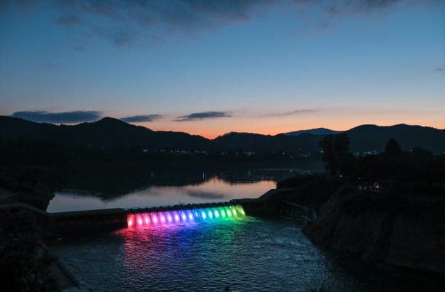 Lake Kinshu Otaki Light Up