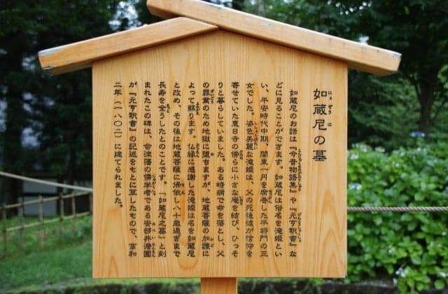 如蔵尼の墓(看板)