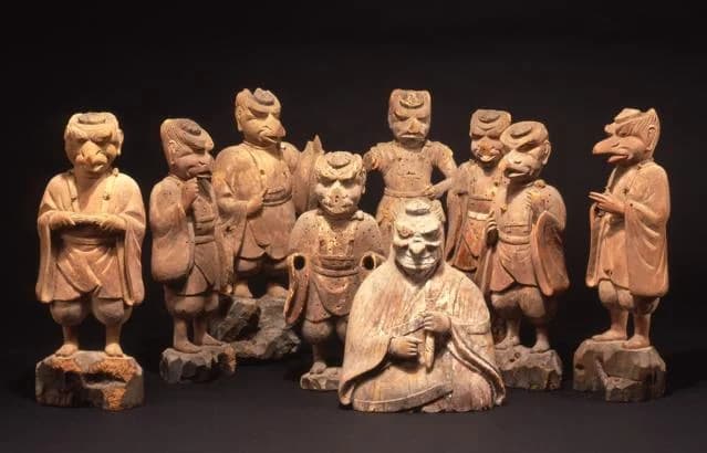 Eight Tengu statue