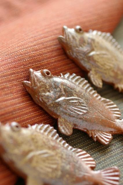 Bizen ware Meval Chopstick rest (Bizen ware Oji Kama)