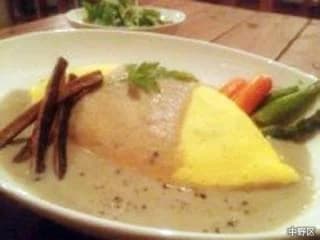 Omelet rice of burdock potage