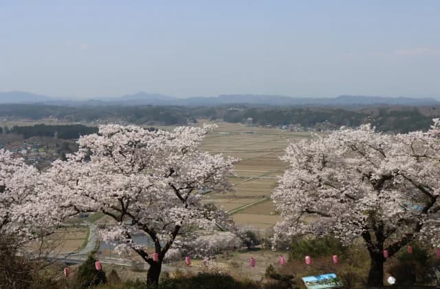 The countryside seen from Aoba Castle Ruins