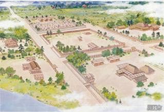 Figure imagining the Kawagoe-kan in the Middle Ages