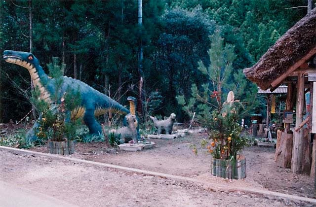 A dinosaur village