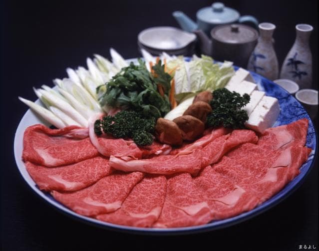 Sukiyaki, vegetable serving