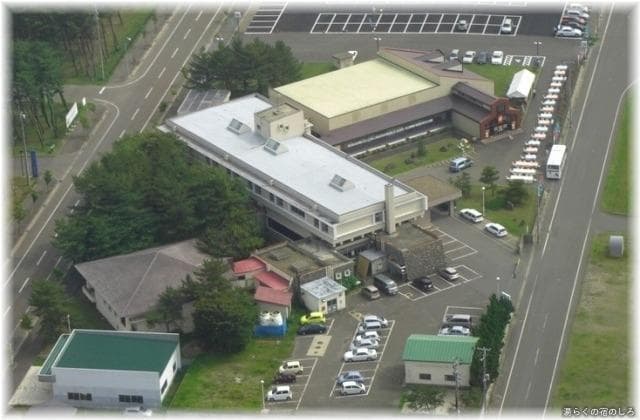 The back of the hot spring inn