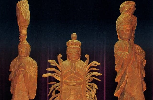 清峯寺円空作仏像3体