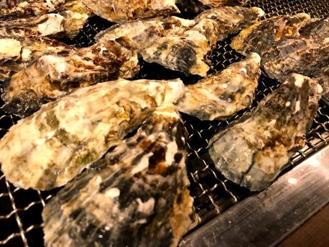Grilled oysters