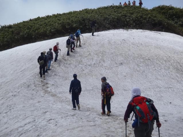 Mountain climbing scenery