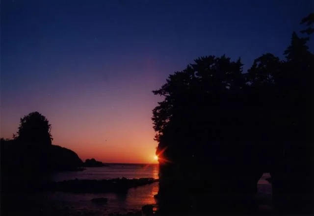 巌門(夕日)